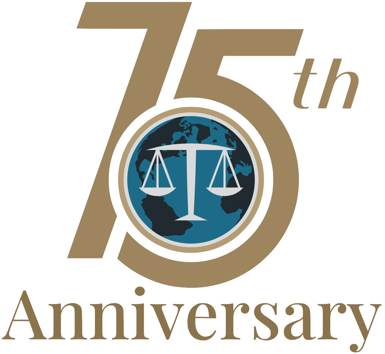 The Center for American and International Law 75th Anniversary Logo