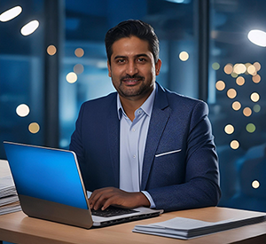 Picture of Individual at Computer